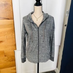LIFE ZIP UP GRAY HOODIE